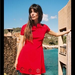 Zara Vibrant Red Knit Dress